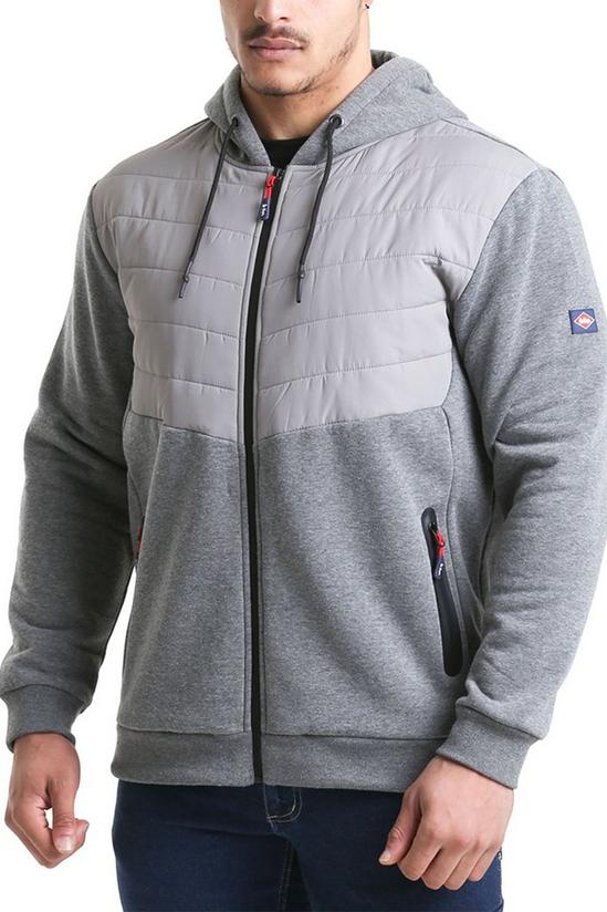 Lee Cooper Workwear Quilted Hooded Sweat Jacket 2