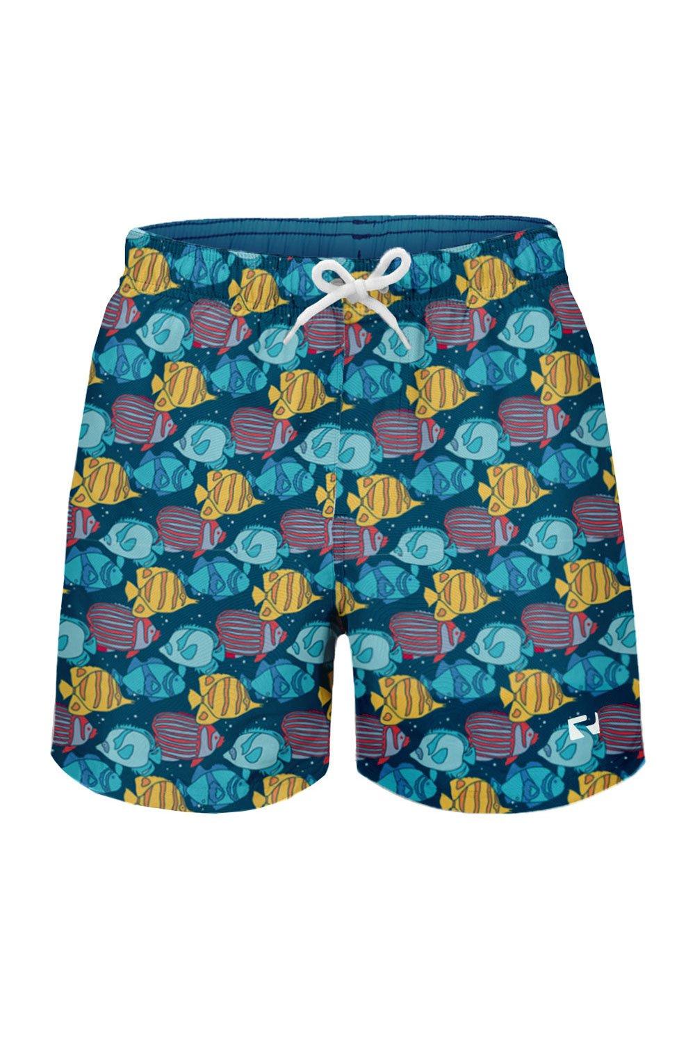 Tropical Fish Print Swim Shorts