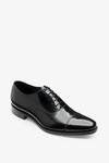 Loake Shoemakers 'Smith' Black Toe Cap Oxford Shoes thumbnail 2