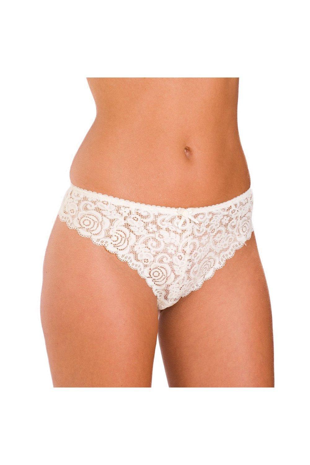 Three Pack Floral Lace Melody Thong