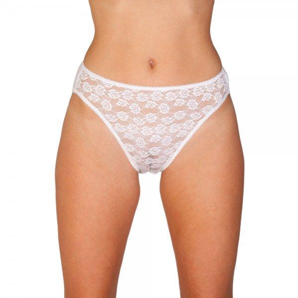 Three Pack Floral Lace Front High Leg Briefs