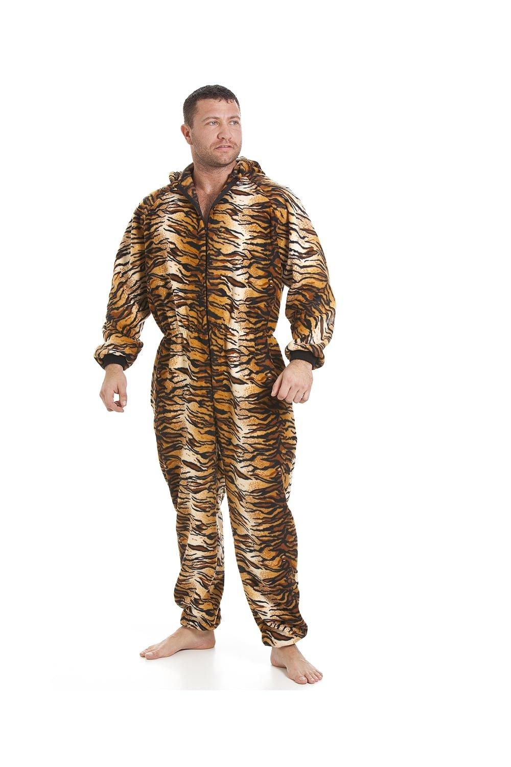 Luxury Supersoft Animal Print Tiger Hooded Onesie