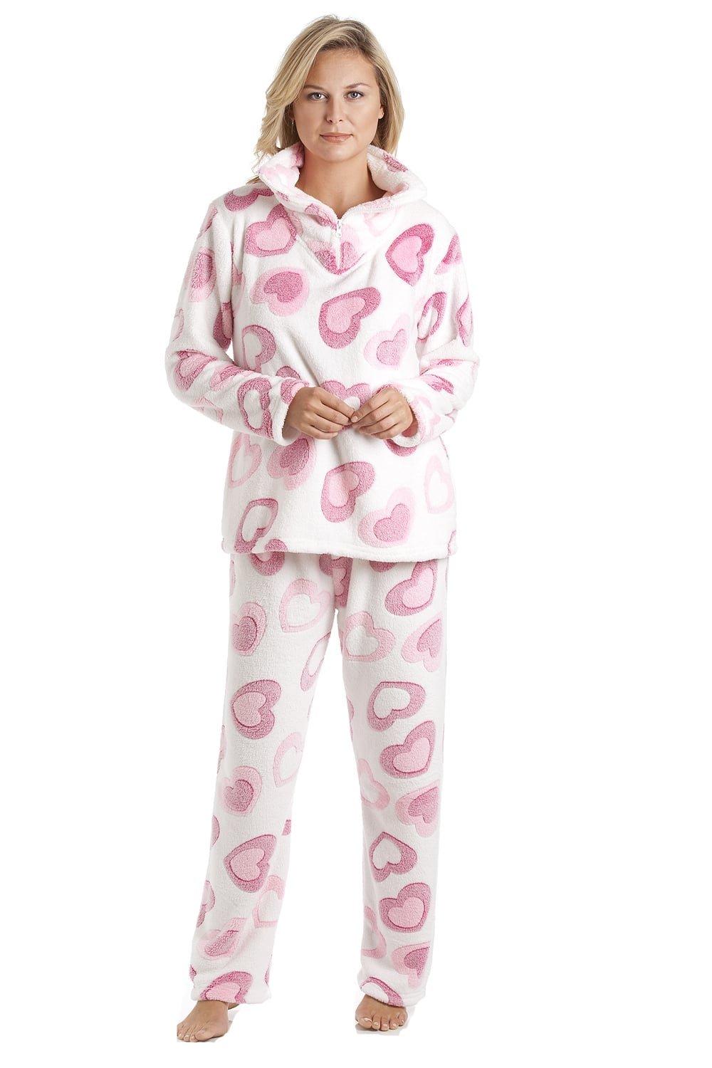 Supersoft Heart Print Fleece Pyjama Set