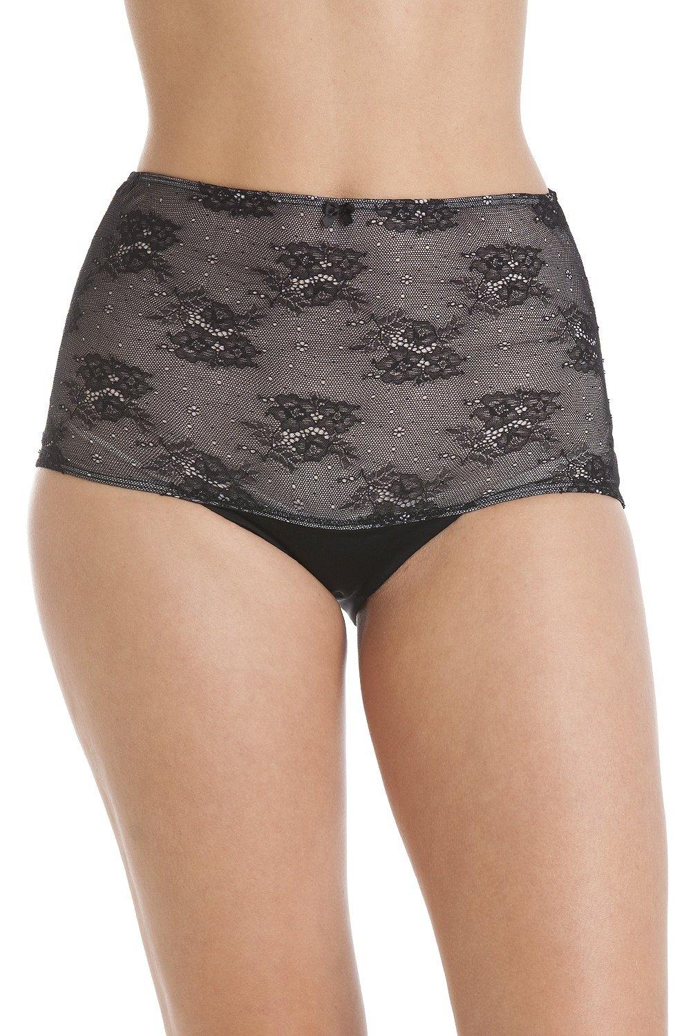 Two Pack Seamfree High Waist Floral Mesh Shapewear Briefs