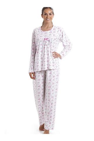 Camille Womens Pink & Red Checkered Flannel Pyjama Set