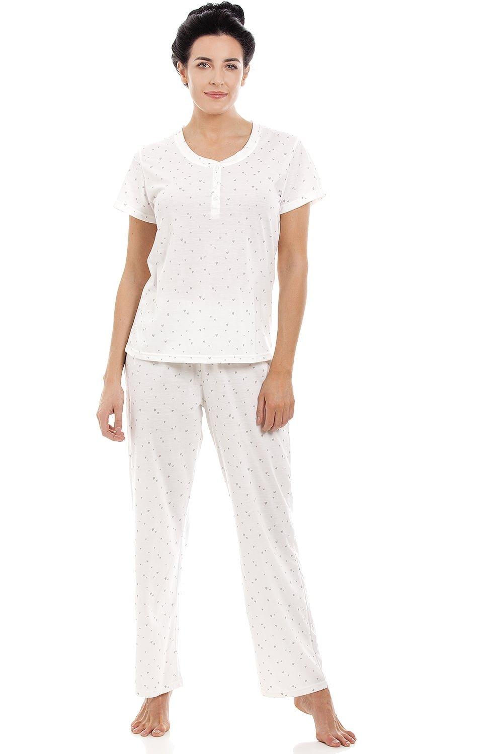 Glitter Heart Print Lightweight Pyjama Set