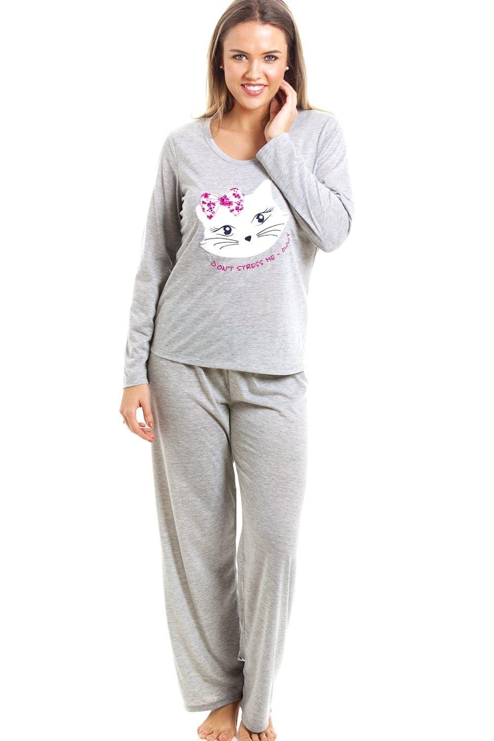 Cat Motif Pyjama Set