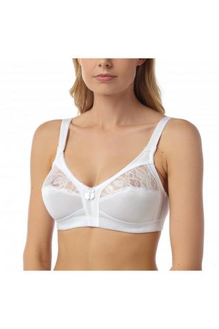 MARKS AND SPENCER WHITE U/WIRED MOULDED LACE BALCONY BRA SIZE 36A CUP