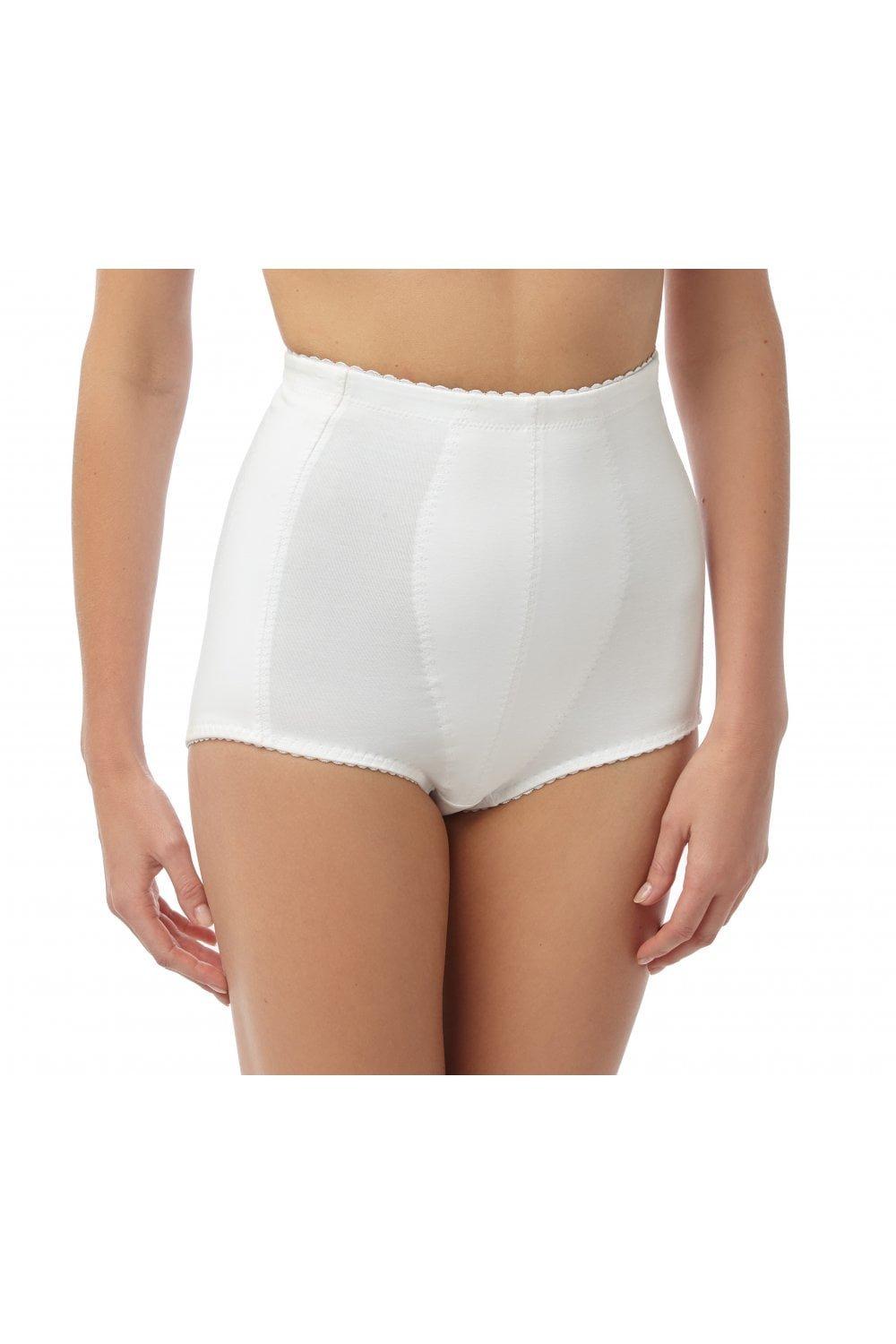 Two Pack Cotton High Waisted Comfort Control Full Briefs