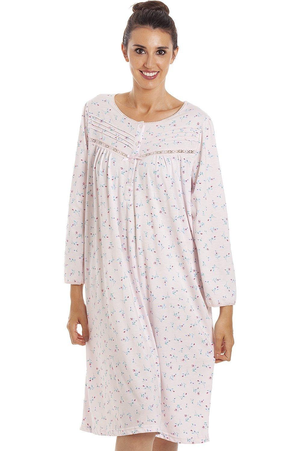 Classic Jersey Long Sleeve Floral Print Nightdress