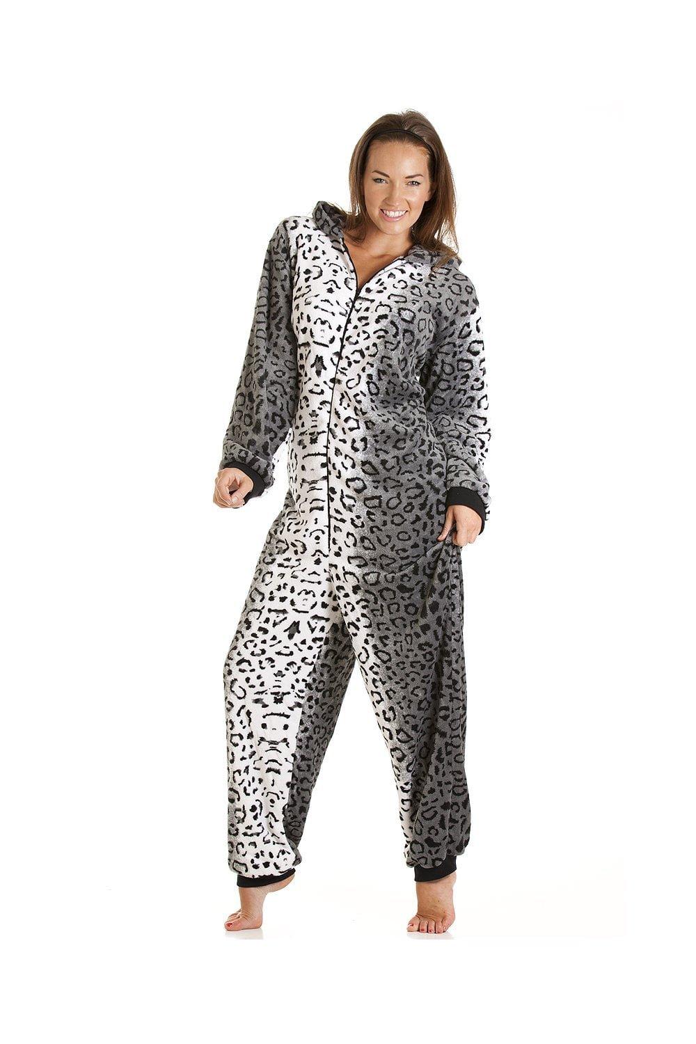 Supersoft All In One Snow Leopard Animal Print Onesie