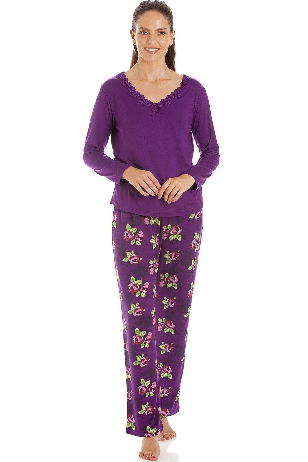 Lightweight Floral Print Spandex Pyjama Set