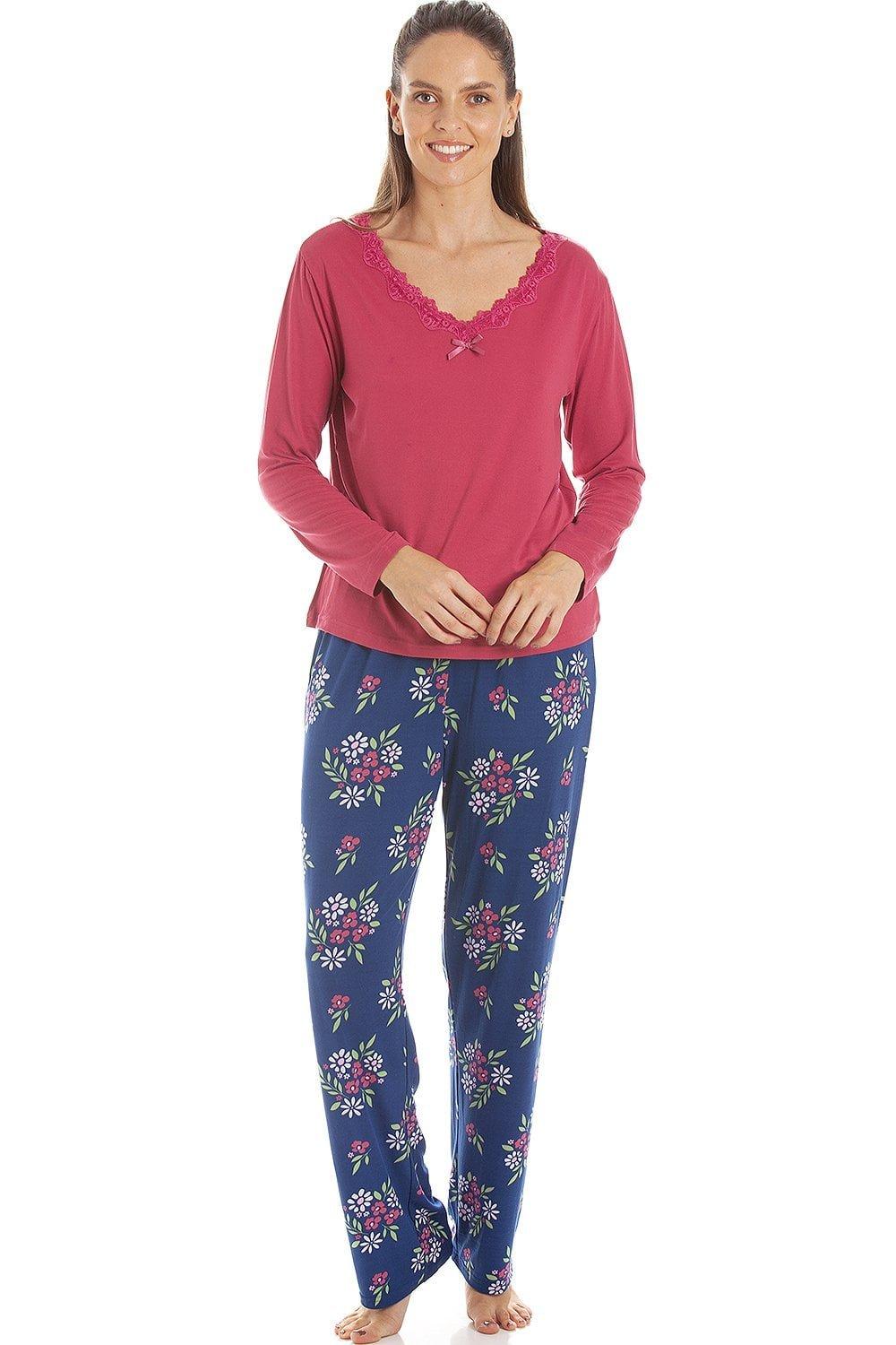 Lightweight Floral Print Spandex Pyjama Set