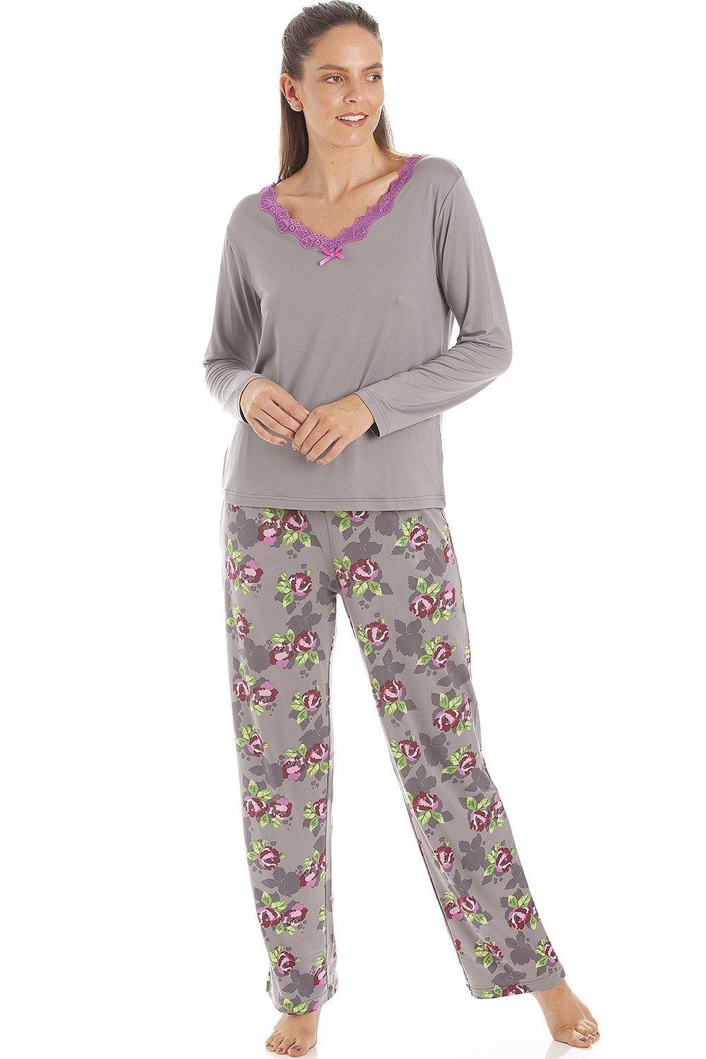 Lightweight Floral Print Spandex Pyjama Set