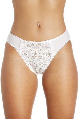 Buy Navy Blue/White High Leg Cotton Rich Knickers 4 Pack from Next Poland