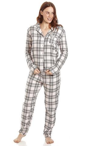 Women's Naughty List Embroidered Flannel PJ Set