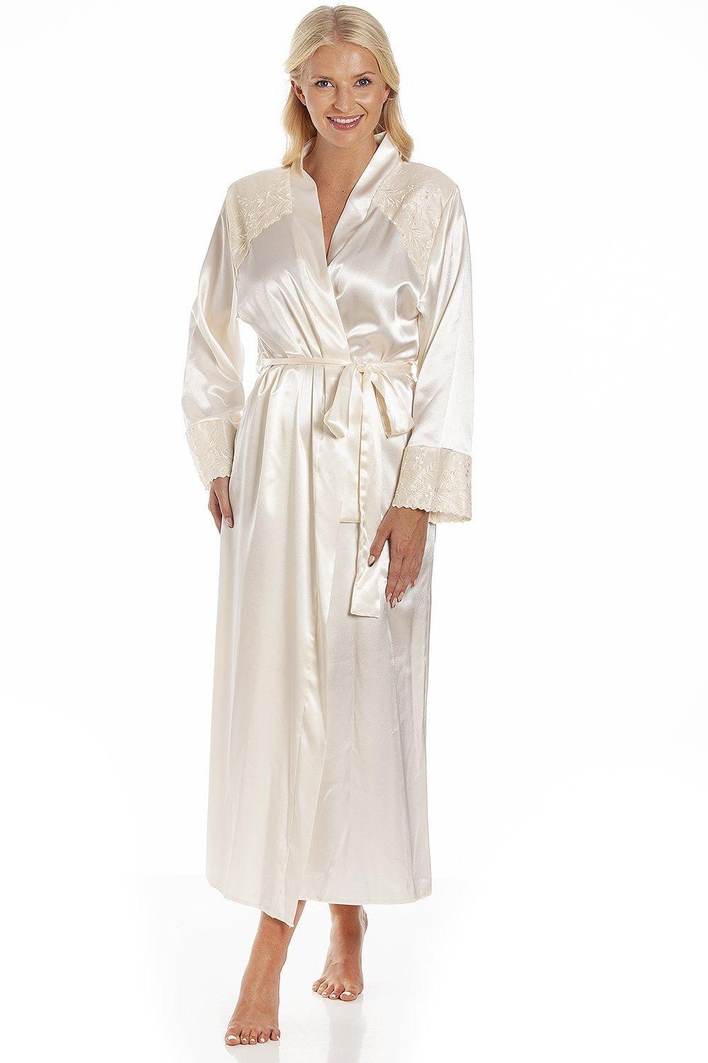 Summer Dressing Gown Women's Long Sleeve With Feather Ladies Satin Bathrobe  Solid Kimono With Sashes Bath Robes For Female - AliExpress