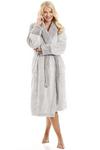 Camille Deep Pile Fluffy Bathrobe With Reverse Collar and Cuffs thumbnail 1