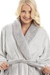Camille Deep Pile Fluffy Bathrobe With Reverse Collar and Cuffs thumbnail 2