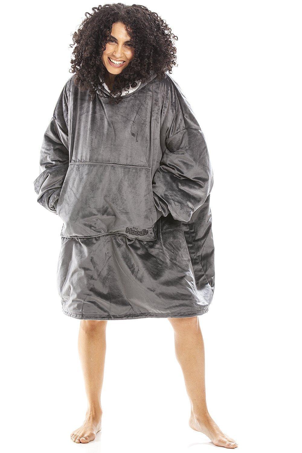 Supersoft Oversized Hoodie Heavy Weight Sherpa Fleece Wearable Hooded Blanket with Elasticated Cuffs & Giant Pocket