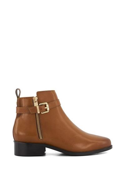 Wide Fit 'Pepi' Leather Ankle Boots