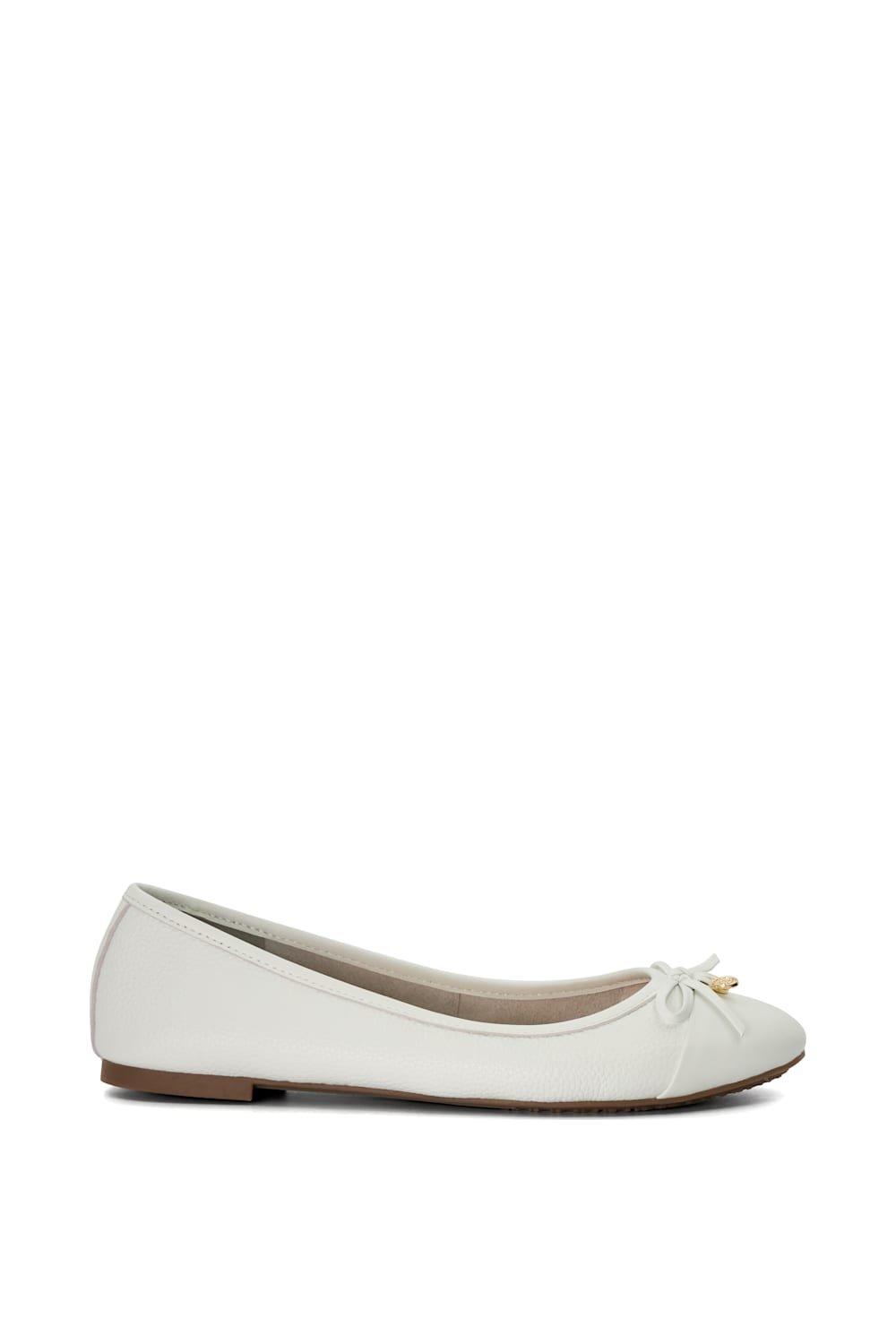 Flats | 'Hallo' Leather Ballet Pumps | Dune London