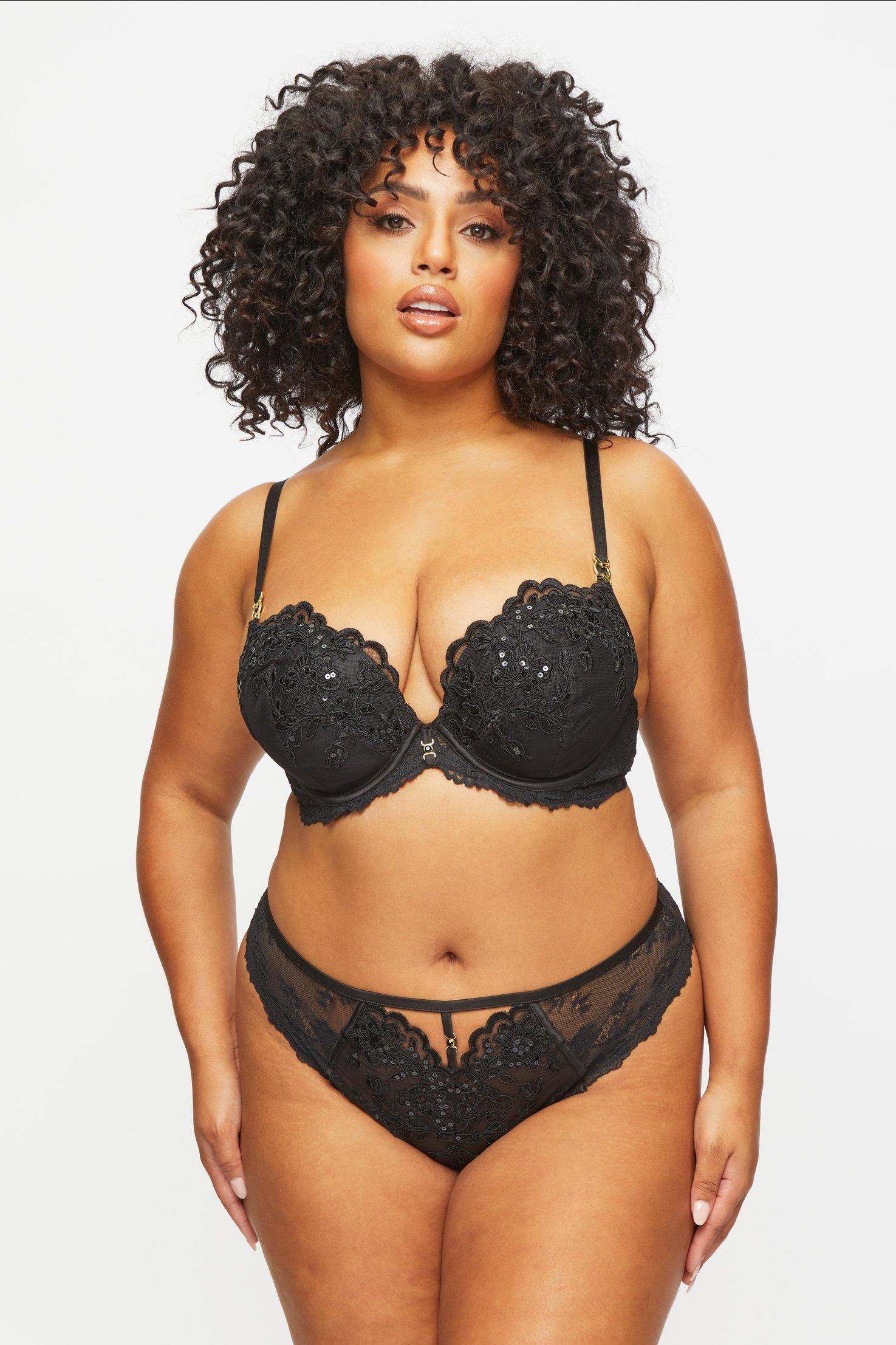The Icon Fuller Bust DD+ Padded Plunge Black