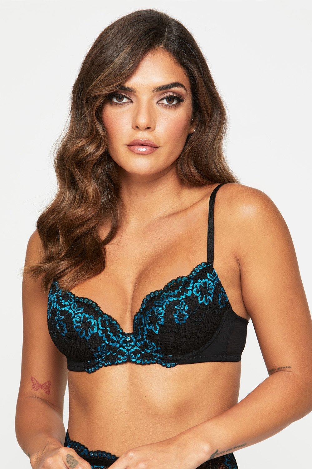 sexy lace planet padded plunge bra
