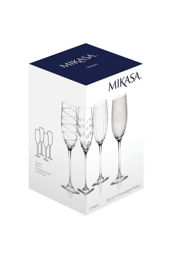 Mikasa Cheers Set Of 4 Flute Glasses 4