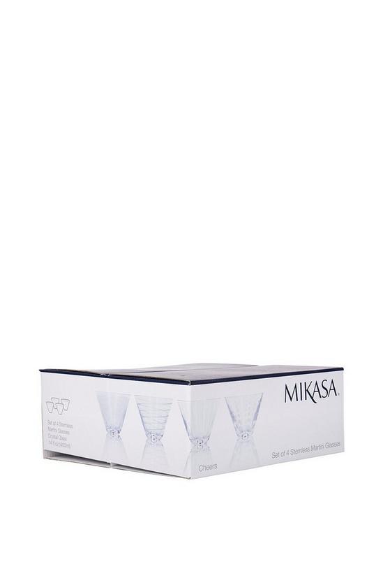 Mikasa Cheers Pack Of 4 Stemless Martini Glasses 3