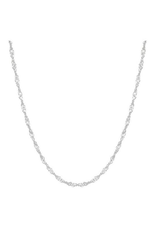 Simply Silver Sterling Silver Twist Curb Necklace 1