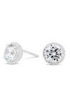 Simply Silver Sterling Silver 925 With Cubic Zirconia Halo Stud Earrings thumbnail 1