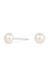 Simply Silver Sterling Silver 925 with Freshwater Pearl 5mm Stud Earrings thumbnail 1