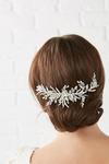 Jon Richard Penelope Occasion Crystal Beaded Sprig Leaf Wreath Comb - Gift Pouch thumbnail 2