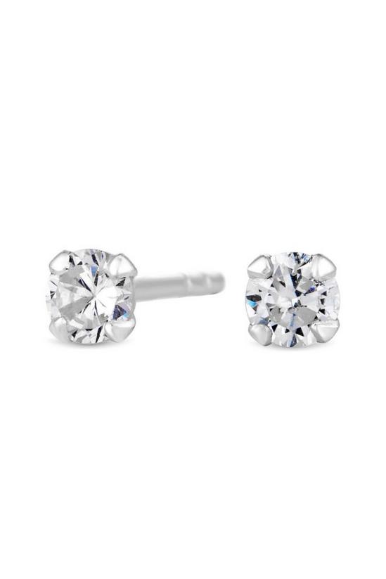 Simply Silver Sterling Silver 925 with Cubic Zirconia 3mm Brilliant Round Stud Earrings 1