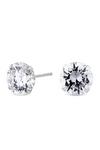 Simply Silver Sterling Silver 925 With Cubic Zirconia 8mm Solitaire Stud Earrings thumbnail 1