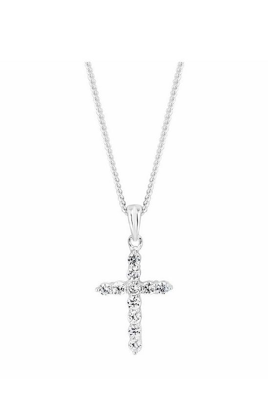Simply Silver Sterling Silver 925 Cross Pendant Necklace 1