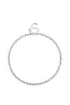 Jon Richard Silver Tennis Necklace Embellished With Crystals thumbnail 1