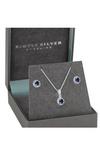 Simply Silver Gift Packed Sterling Silver 925 Blue Halo Jewellery Set thumbnail 2
