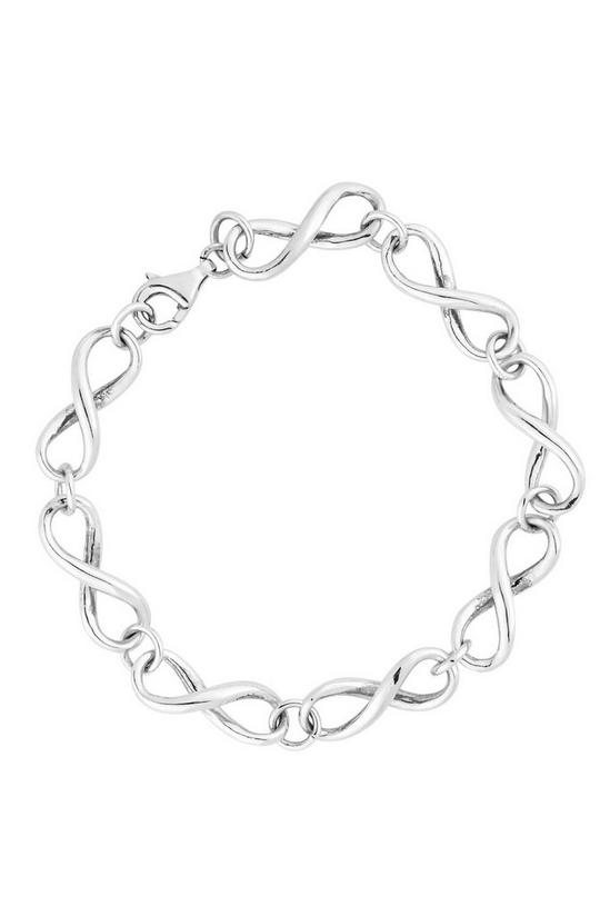 Simply Silver Sterling Silver 925 Infinity Link Bracelets 1