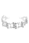 Jon Richard Silver Plated Clear Crystal Floral Halo Hair - Gift Pouch thumbnail 1