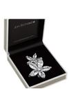 Jon Richard Gift Packaged Silver Cubic Zirconia Floral Brooch thumbnail 1