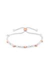 Simply Silver 14ct Rose Gold Plated Sterling Silver 925 Two-Tone Heart Toggle Bracelet thumbnail 1