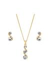 Jon Richard Gift Packaged Gold Crystal Twist Necklace and Earring Jewellery Set thumbnail 1