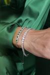 Jon Richard Silver Plated Cubic Zirconia Crystal Graduated Tennis Bracelet thumbnail 3