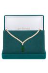 Jon Richard Gift Packaged Gold Plate And Emerald Green Cubic Zirconia Statement Necklace thumbnail 1