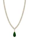 Jon Richard Gift Packaged Gold Plate And Emerald Green Cubic Zirconia Statement Necklace thumbnail 2