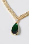Jon Richard Gift Packaged Gold Plate And Emerald Green Cubic Zirconia Statement Necklace thumbnail 3