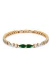 Jon Richard Gift Packaged Gold And Emerald Green Cubic Zirconia Bracelet thumbnail 2