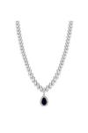 Jon Richard Gift Packaged Rhodium Plate And Blue Cubic Zirconia Statement Necklace thumbnail 1
